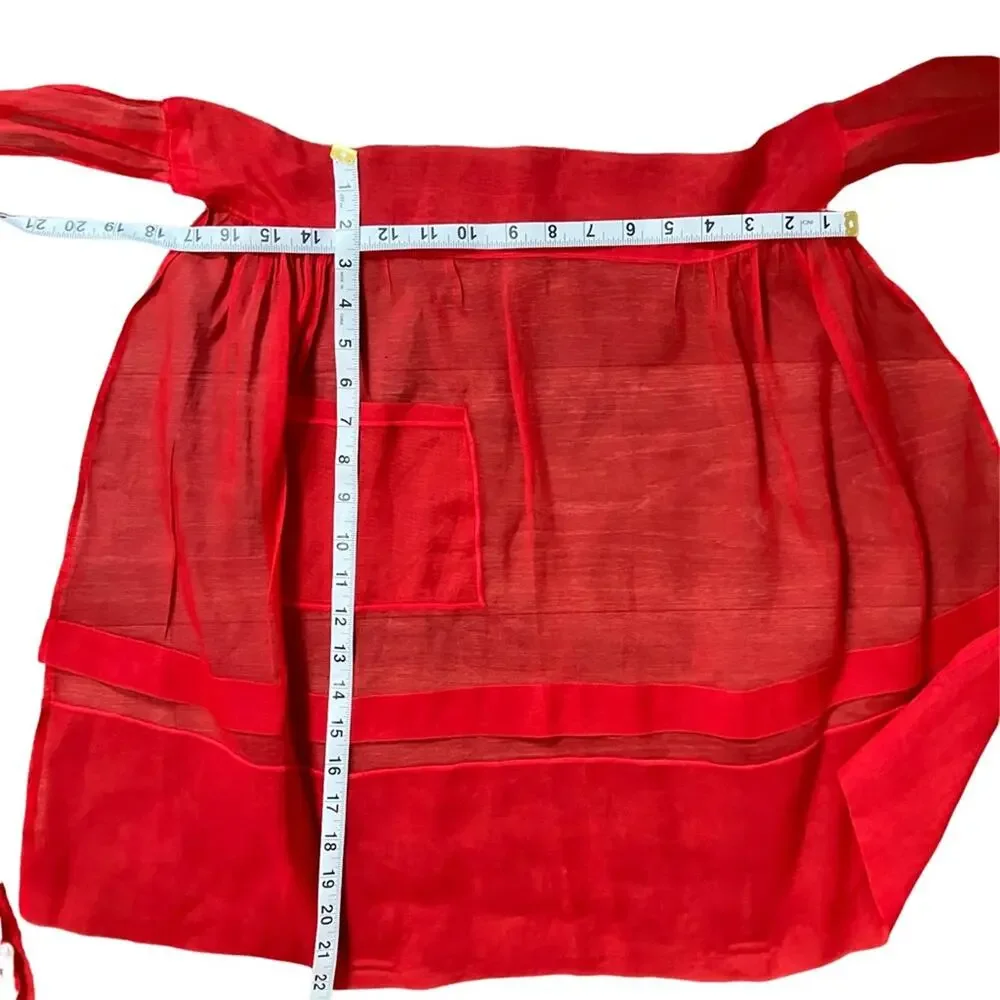 Elegant Red Kitchen Apron